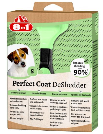 8in1 Perfect Coat - фурминатор для вычесывания собак маленьких пород, размер S