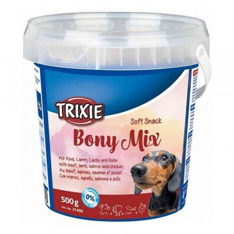 Trixie Trainer Snack Bony Mix – лакомства с лососем, ягненком, говядиной и курицей для собак