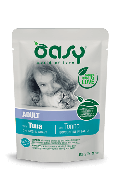 OASY CAT Adult тунець – шматочки тунця в соусі для дорослих котів