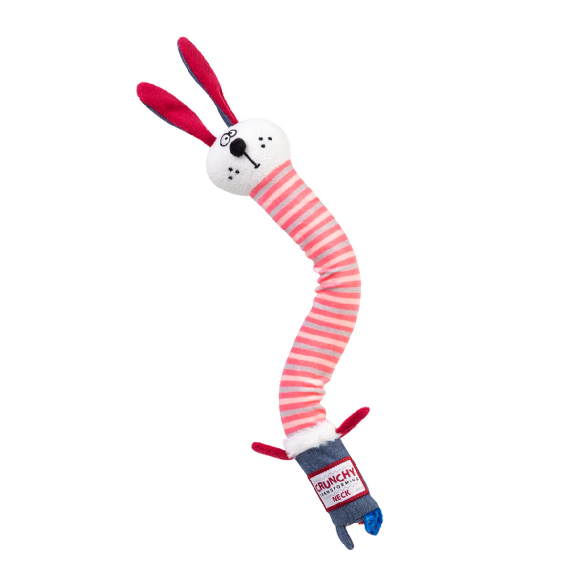 GIGWI CRUNCHY игрушка для собак "Заяц" с хрустящей шеей и пищалкой