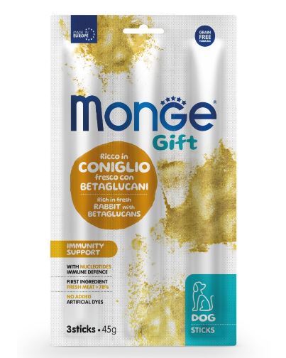 Monge Gift STICKS Dog Immunity support кролик с нуклеотидами