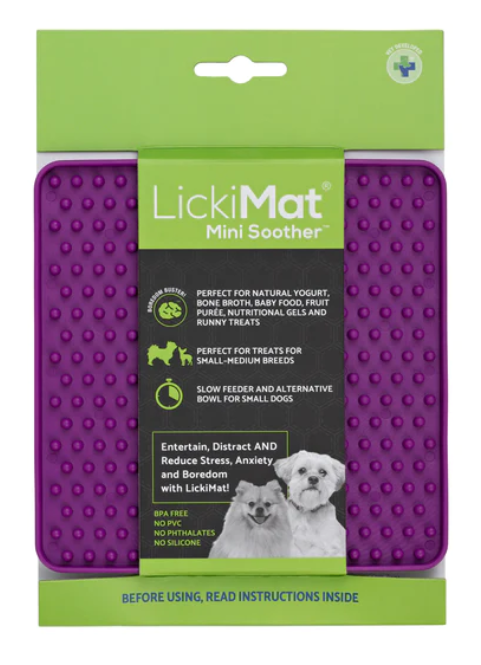 LickiMat Mini Soother – каучуковый коврик для медленного питания собак и котов