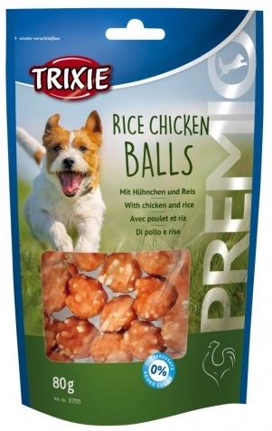 Trixie Premio Rice Chickies Balls  – ласощі з куркою та бананом для собак