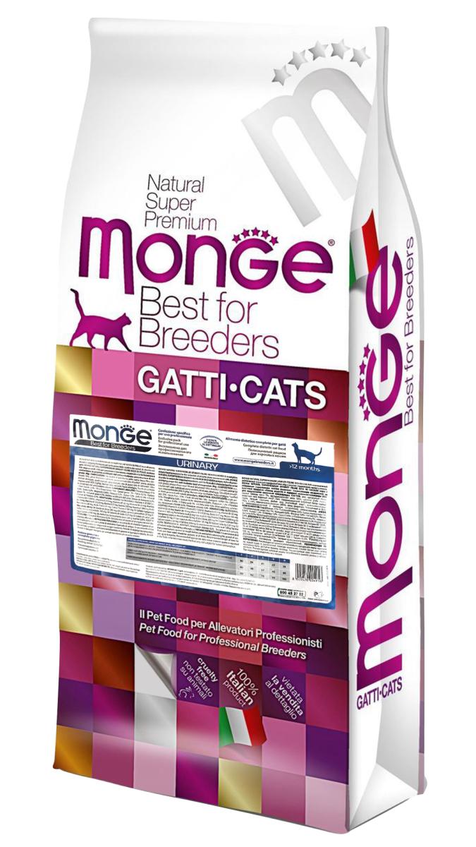 MONGE URINARY – сухой корм для взрослых котов для профилактики мочекаменной болезни