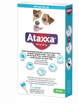 KRKA Ataxxa - краплі від бліх та кліщів для собак від 4 кг до 10 кг