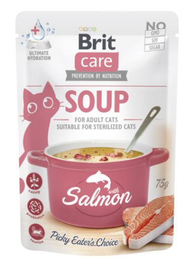 Brit Care Soup with Salmon - влажный корм "Суп с лососем" для кошек