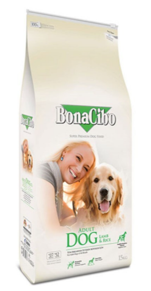   BonaCibo Hypoallergenic Adult Dog Lamb&Rice – сухий гіпоаллергенний корм з м'ясом ягняти та рисом для дорослих собак усіх порід