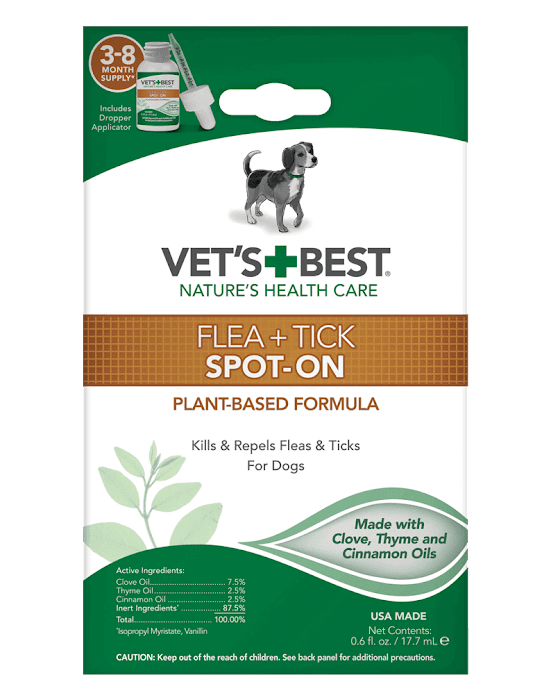 Vet's Best Flea+Tick Spot-on Bottle – краплі від бліх і кліщів для собак