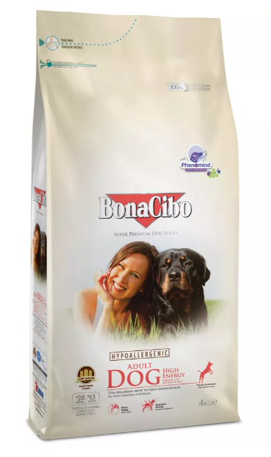     BonaCibo Adult Dog High Energy Chicken&Rice with Anchovy– сухий корм з м'ясом курки, анчоусами та рисом для дорослих активних собак всіх порід