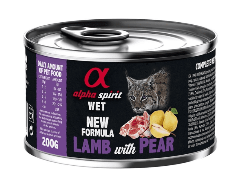 Alpha Spirit Lamb With Pear – влажный корм с ягнятиной и грушами для взрослых кошек