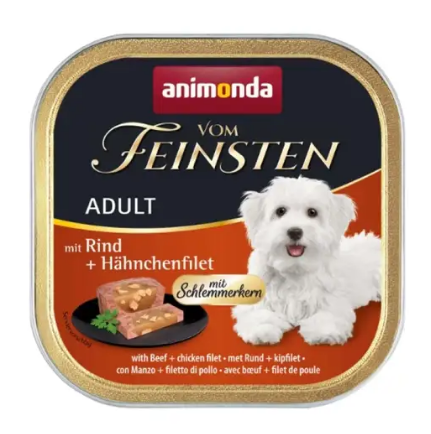 Animonda Vom Feinsten Adult with Beef + chicken filet – паштет з яловичиною та курячим філе для дорослих собак