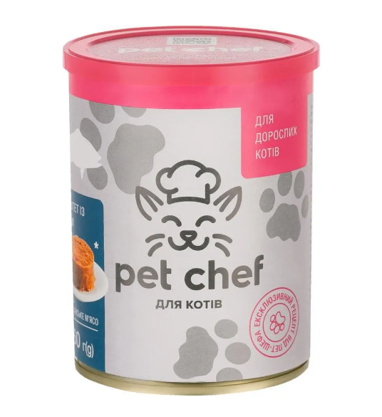 Pet Chef з рибою - М'ясний паштет для дорослих котів