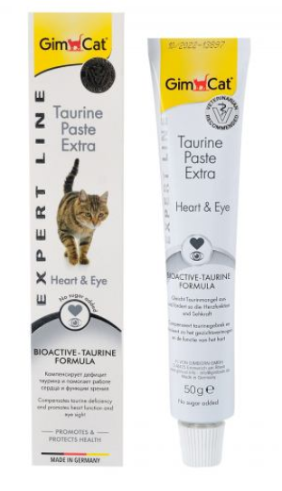 GimCat Expert Line Taurine Extra – витаминизированное лакомство для поддержания сердца и зрения у кошек.