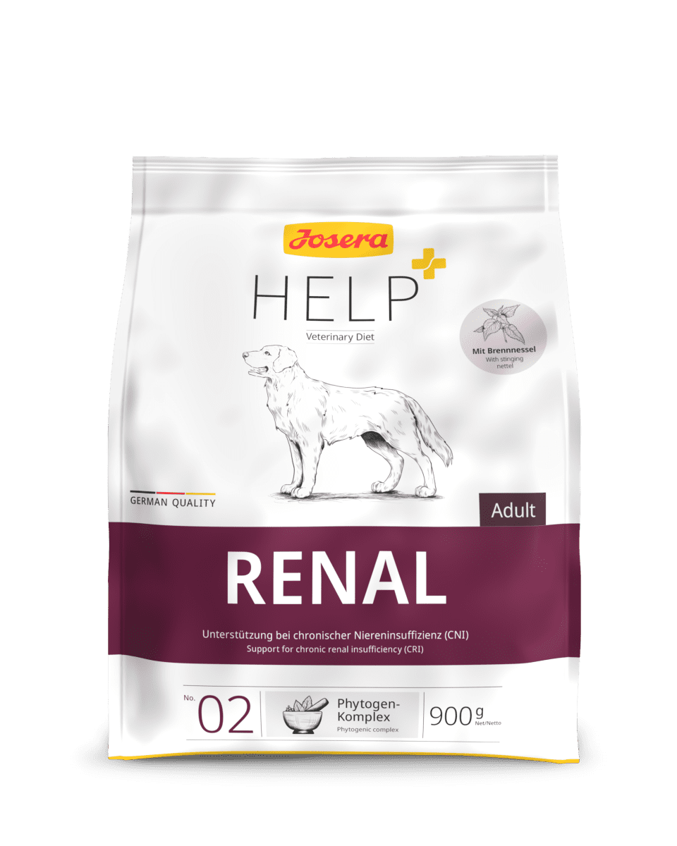 Josera Help+ RENAL - повноцінний дієтичний корм для дорослих собак для підтримки функції нирок у випадку хронічної ниркової недостатності.