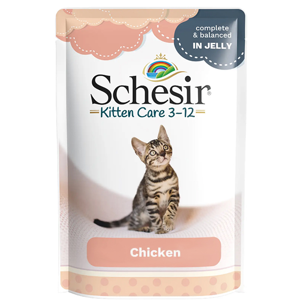 Schesir Kitten Care Chicken – вологий корм із курячим філе в желе для кошенят