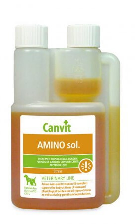 CANVIT AMINO sol. – комплекс гидрофильных витаминов группы В, аминокислот, глюкозы и солей для собак, котов и лошадей