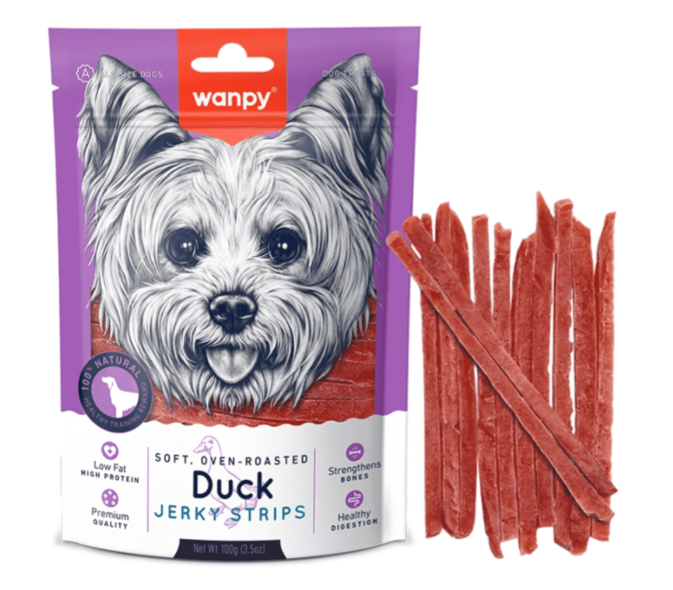 Wanpy Duck Jerky Strips - ласощі смужки в'яленого філе качки для собак