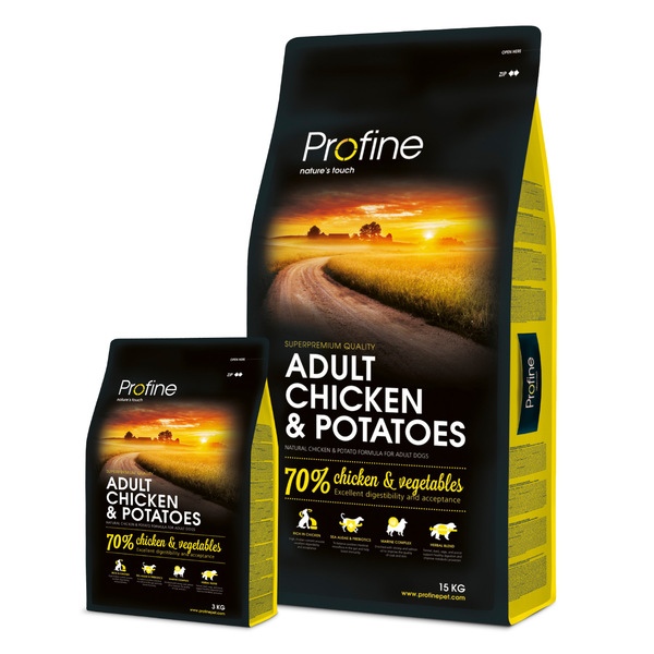Profine Adult Chicken & Potatoes – сухой корм для взрослых собак с курицей и картофелем