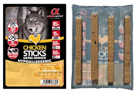 ALPHA SPIRIT STICKS CHICKEN – беззерновое лакомство c курицей для взрослых собак