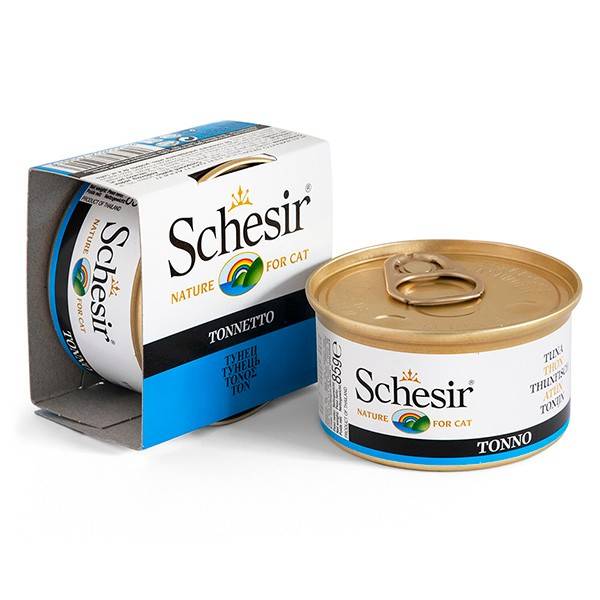 Schesir Tuna консерва с тунцом для взрослых котов