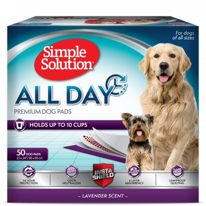 Simple Solution All Day Premium Dog Pads – вологопоглинаючі гігієнічні пелюшки преміум для собак з ароматом лаванди