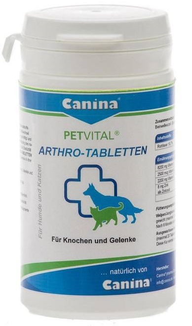 Canina Petvital Arthro-Tabletten – добавка для котів і собак при захворюваннях суглобів